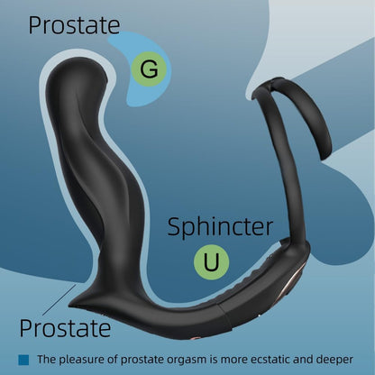 E-stim Anal Vibrator Penisringe Set mit 3 Elektroschock und 7 Vibrationsmodus