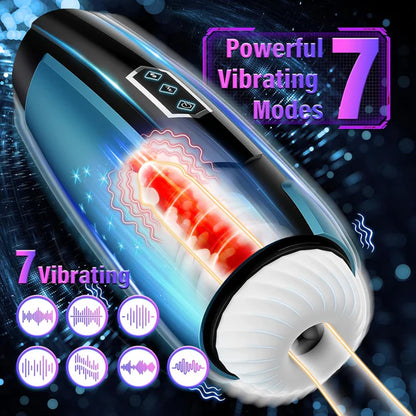 Electric masturbator Cup Galaxy with 5 telescopic modes 5 vibration modes 