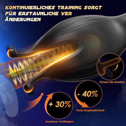 2-in-1 Penis Trainer Eichelvibrator Masturbieren mit 10 Frequenzen Präziser Stimulation