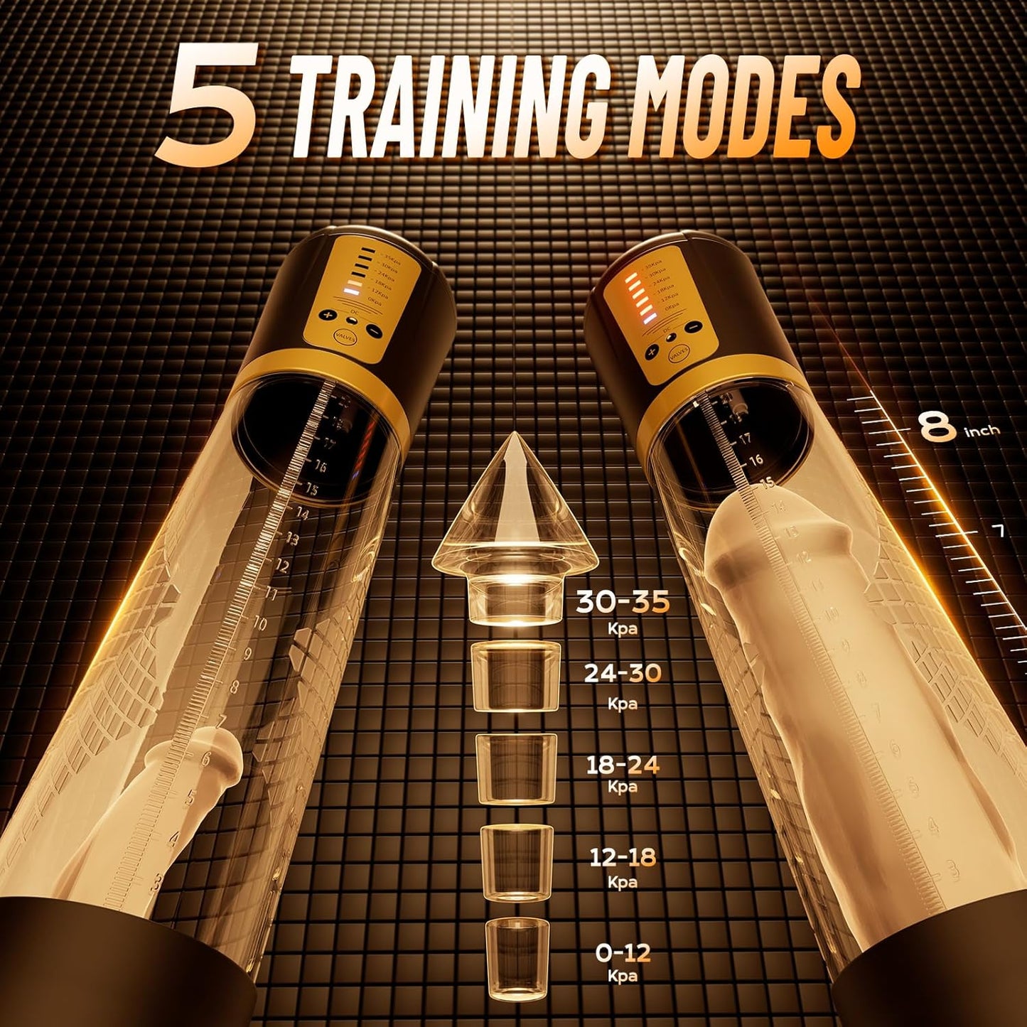 Elektrische Vakuumpumpe Penisvergrößerung Masturbatoren mit 4 Saugintensitäten