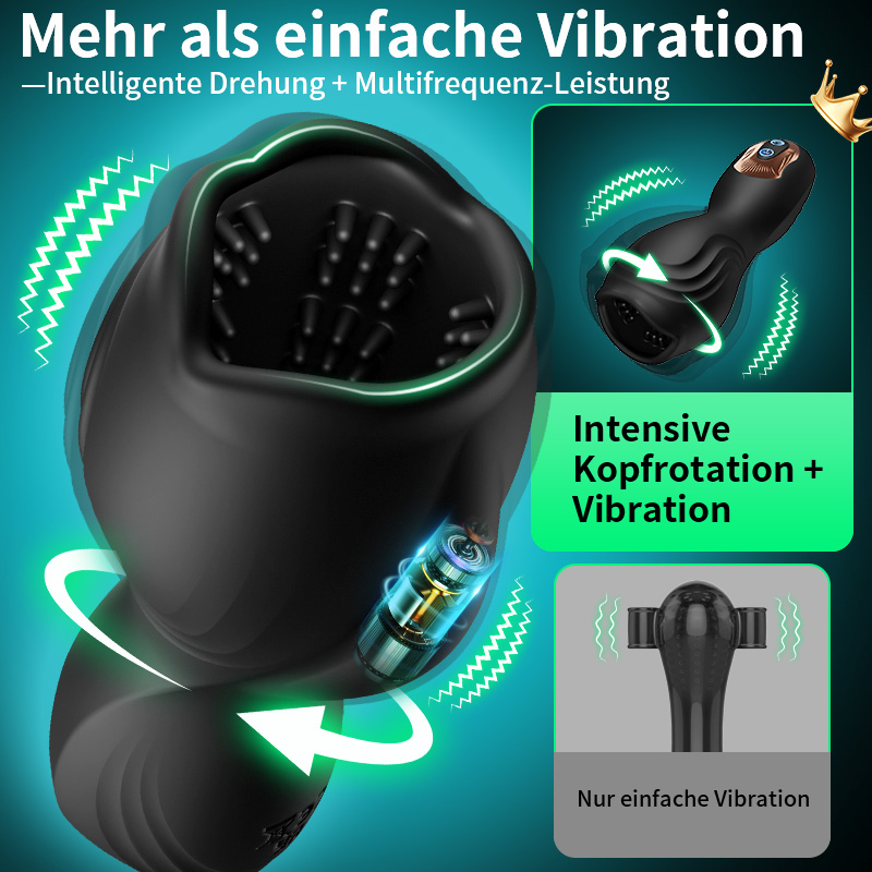 Oralse Penis Vibrator Eichel Trainer Masturbieren mit 10 Vibrationsmodi