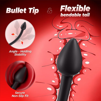 4 IN 1 Prostatamassagegerät Analvibrator Penisring Taint-Stimulator mit 9 Vibrationsmodi