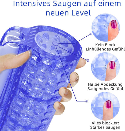 5D Innenstruktur Elektrischer Penistrainer Taschenmuschi mit 10 Vibrationsmodi