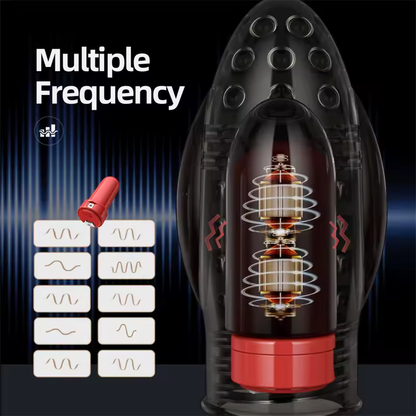 Elektrischer Penistrainer Eichelvibrator Stimulator Masturbator mit 10 Vibrationsmodi