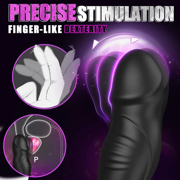 Analvibrator Prostatamassagegerät Butt Plug mit 9 Schwing & Stoß und Vibrationsmodi