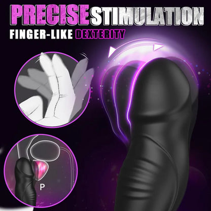 Analvibrator Prostatamassagegerät Butt Plug mit 9 Schwing & Stoß und Vibrationsmodi