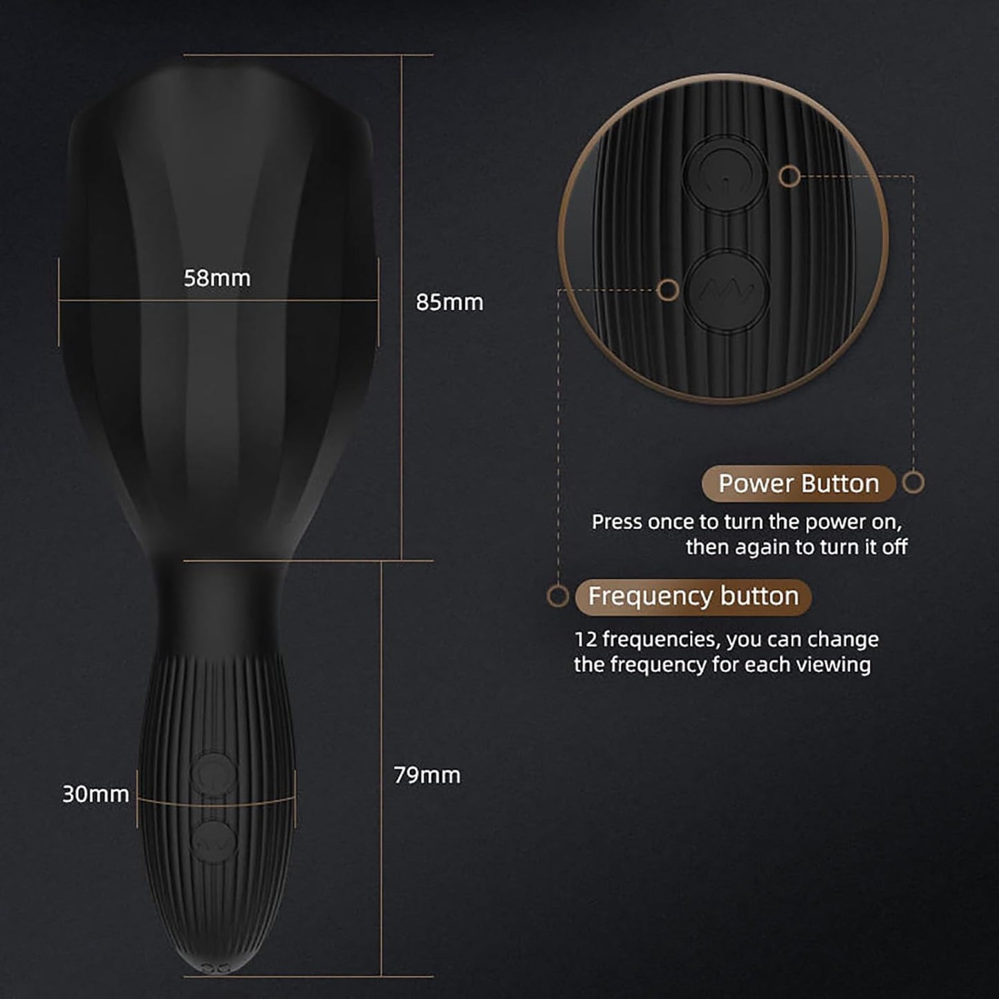 Electric cup masturbators for men with 12 vibration modes 