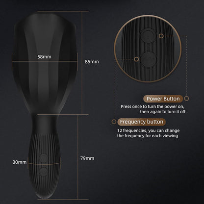 Electric cup masturbators for men with 12 vibration modes 