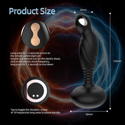 E-stim Analvibrator Prostata Stimulator mit 10 vibrationsmodi & 3 Stromschlag