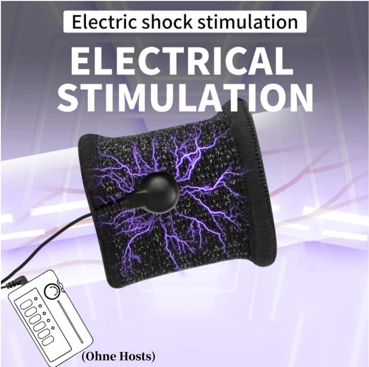 E-stim Penisringe Bondage Set mit 8 Stromschlagmodi und 19 Stromschlagintensitäten