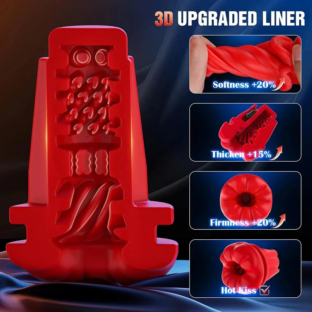 App-gesteuerte Realistische Masturbator Blowjob Maschine mit 9 Vibrationsmodi