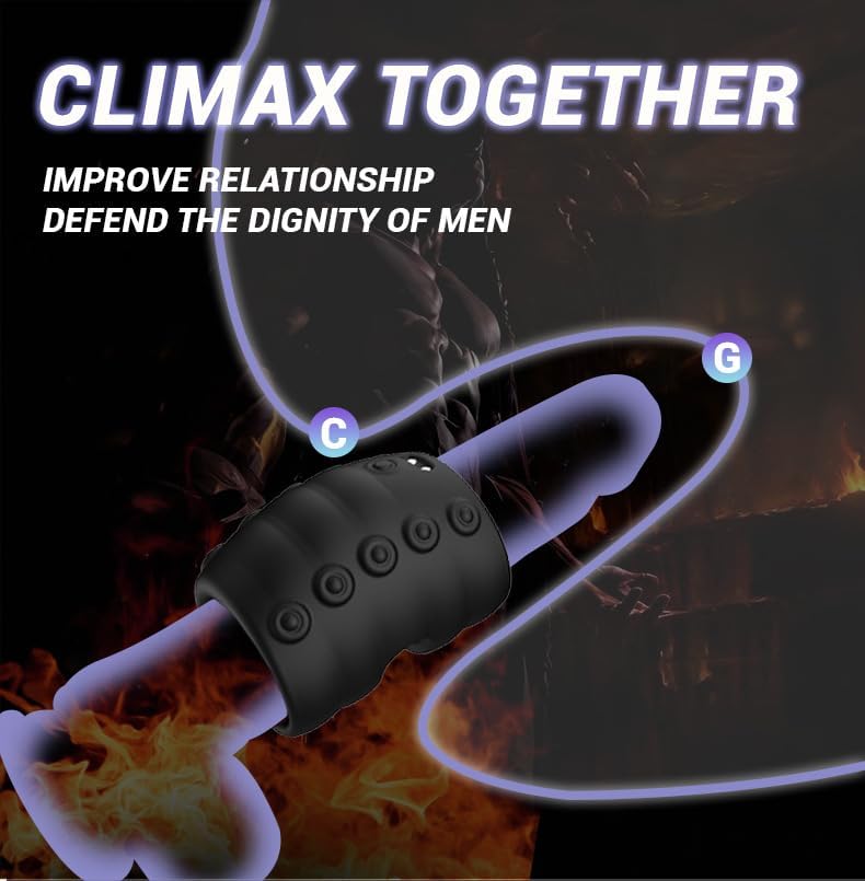 60°-Weichperlen Penishülle Penistrainer Cockring mit 10 Vibrationsmodi