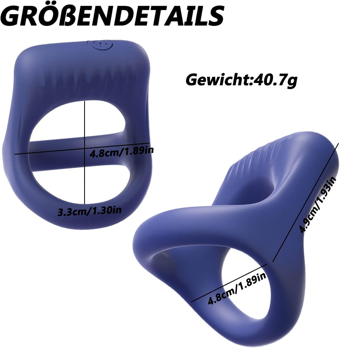 Y-förmiges Doppelring Penisringe Vibrator Trainer mit 10 Vibrationsmodi