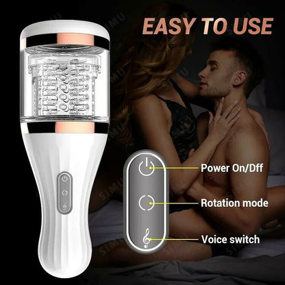 Automatische Masturbator Penistrainer Blowjob mit  7 Leistungsstarken Drehbewegungen