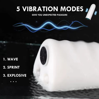 3 Pussy Passagen Realistischer Penis Eichel Stimulation Masturbator mit  10 Vibrationmodi