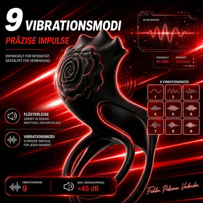 Dual Penistrainer Vibrator Cockring Klitoris-Stimulator mit APP & 9 Vibrationsmodi