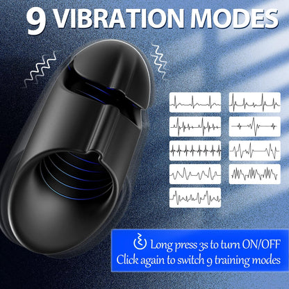 Automatischer Penisvibrator Glans Trainer Stimulator mit 9 Kraftvollen Vibrationsmodi
