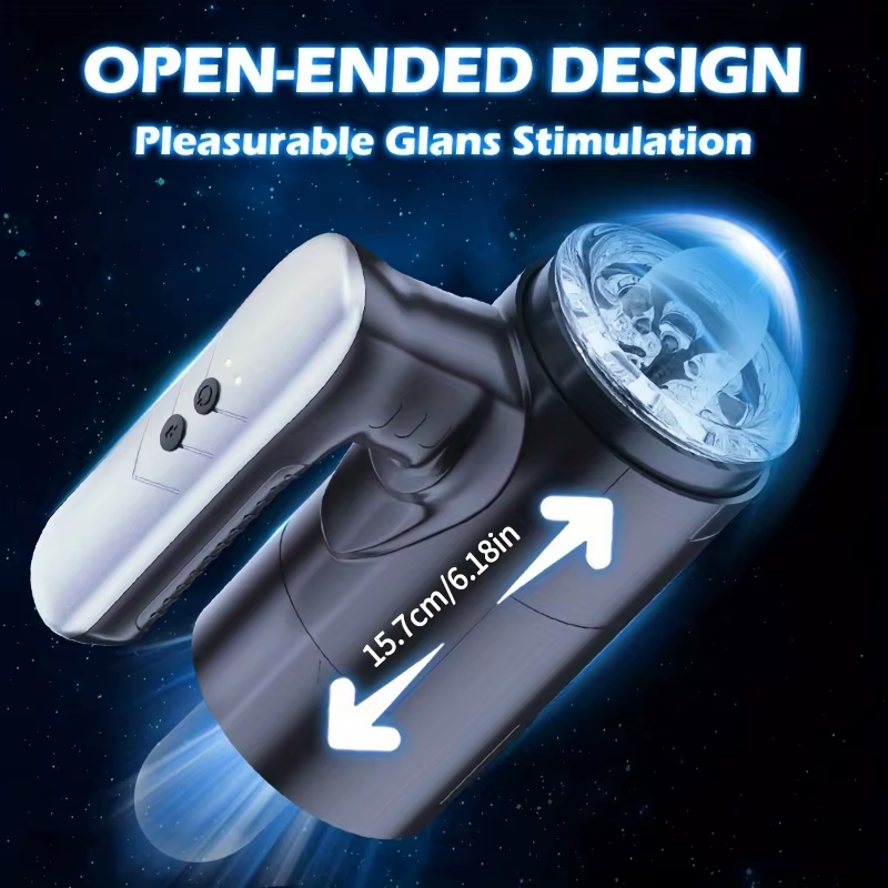 Elektrischer Masturbatoren Penis Trainer Blowjob mit 5 Teleskopmodi & 5 Rotationsmodi
