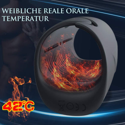 Elektrische Penis Trainer Vibrator Masturbator  mit 10 Vibrationsmodi & 40 ℃ Heizung