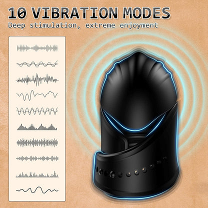 Verstellbarer Penistrainer Eichelvibrator Masturbator mit 10 Vibrationsmodi