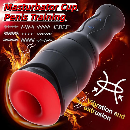 Automatischer Penistrainer Stroker Masturbator mit 5 Saug und 10 Vibrationsmodi