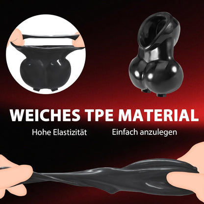 BDSM Hoden Trageverschluss Penis Hodenhülle mit 9 Intensitätsstufen und 4 verschiedene Modi