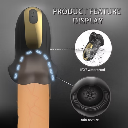 Elektrisch Penistrainer Eichel Stimulator Masturbatoren mit 6 Vibrationsstimulationsmodi