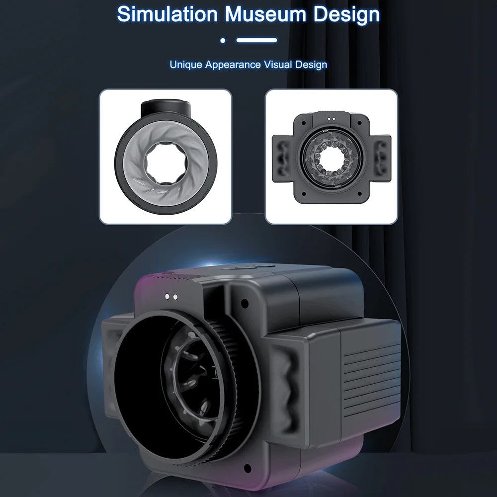 Smart Camera Masturbatoren Stroker Blowjob mit 7 Rotierenden 7 Stoß & 7 Vibrationsmodi