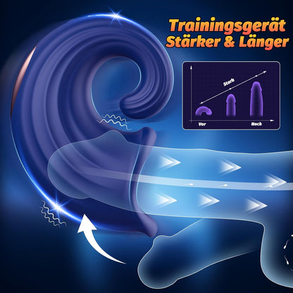 Penis Eichel Stimulator Vibratorensets Perlen Wickel Masturbator mit 10 Modi