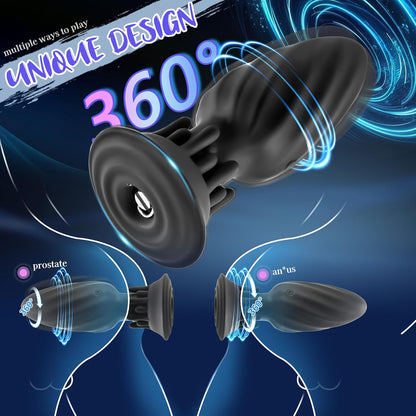 360° Tornado Drehmodi Analplug Prostata Massagegerät mit 10 Rotations & Vibrationsmodi