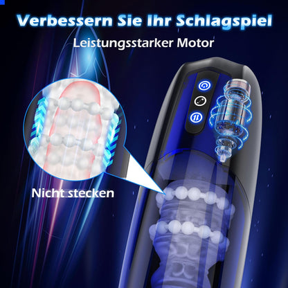 Automatische elektrische pijpmasturbatorbeker met 3 telescopische modi 