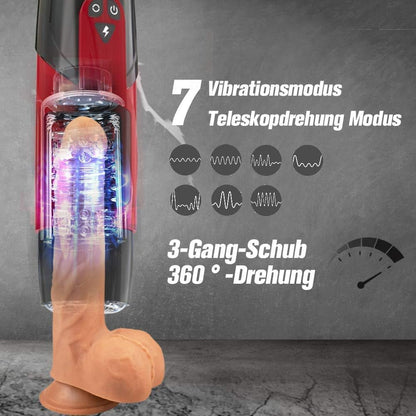 Automatischer Elektrischer Masturbator Cup mit 10 Modi Teleskopfunktion und Rotierende