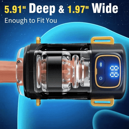 Tragbarer Automatischer Masturbator Stroker Blowjob mit 9 Stoß und 9 Vibrationsmodi