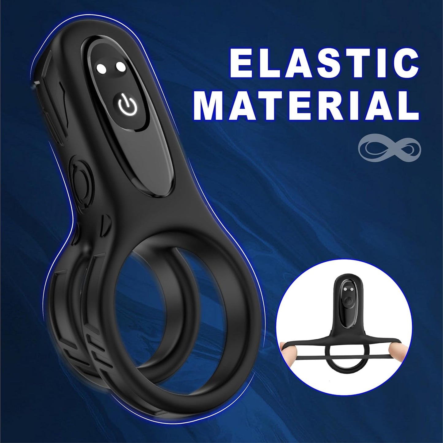 Intelligenter Penistrainer Vibrator Cockring mit 9 Vielfältige Vibrationsmodi