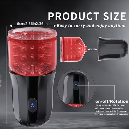 Automatische Masturbationsmaschine Kolbensauger Penistrainer mit 10 Rotationsmodi