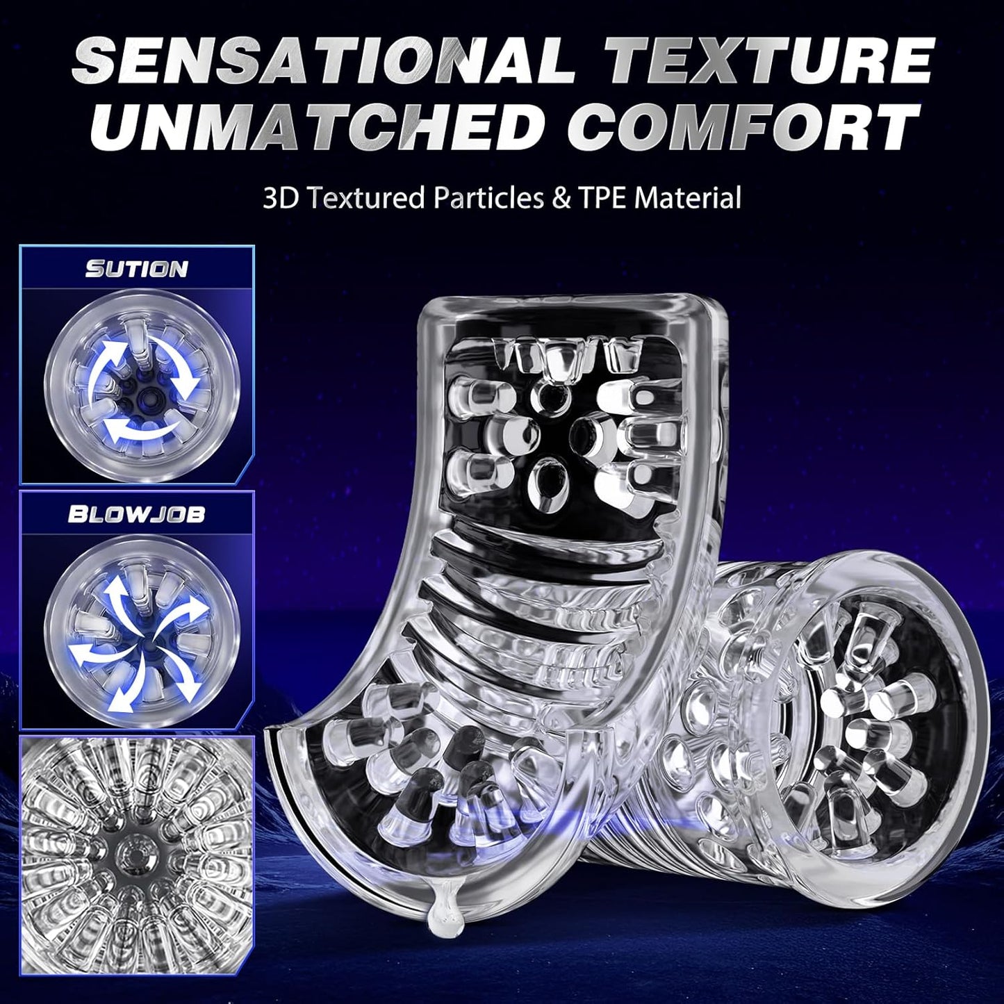 Automatischer Masturbator Stroker Blowjob Machine mit 7 Stoß 7 Rotations & 7 Streichfunktionen