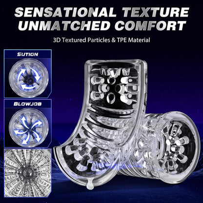 Automatischer Masturbator Stroker Blowjob Machine mit 7 Stoß 7 Rotations & 7 Streichfunktionen