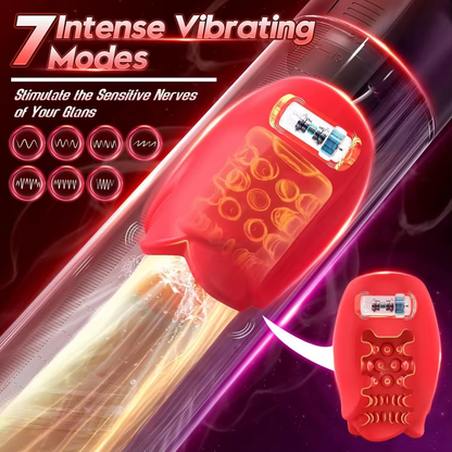 LCD-Display Penispumpe Penisverlängerer Masturbator mit 4 Druckstufen und 9 Saugfunktionen