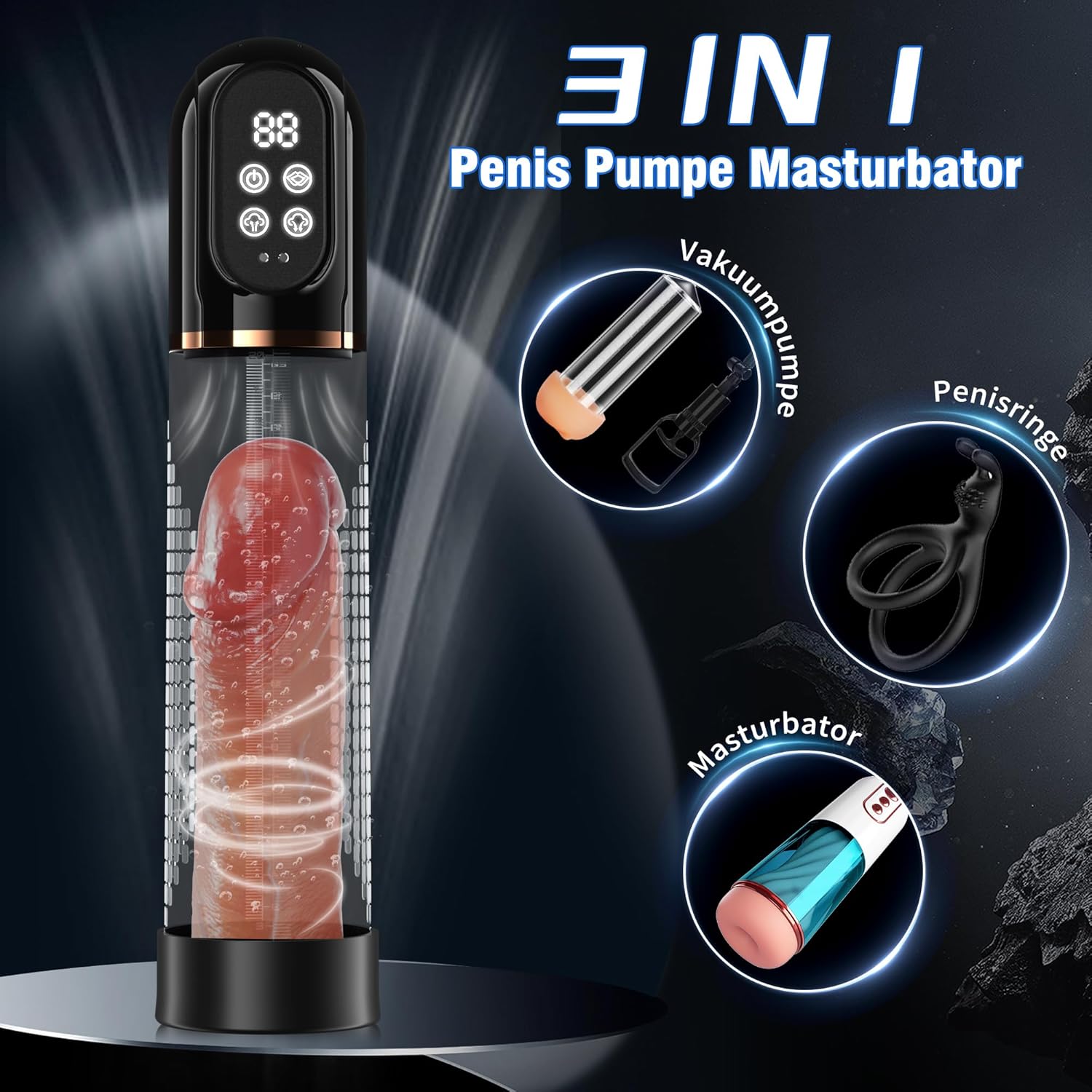 Elektrische Penispumpe Vakuumpumpe mit 4 Saugstufen 3 Automatische Tra FXtoys Elektrische Penispumpe Vakuumpumpe mit 4 Saugstufen 3 Automatische Tra FXtoys