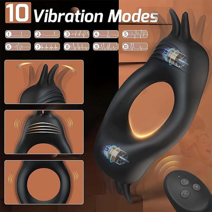 Elektrische Penisringe Vibratoren mit 10 Verschiedene Starke Stimulationen