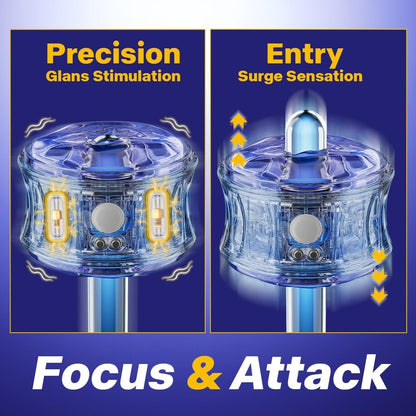 Tragbarer Pulse Penistrainer Vibrator Stroker Blowjob Masturbator mit 5 Vibrationsmodi