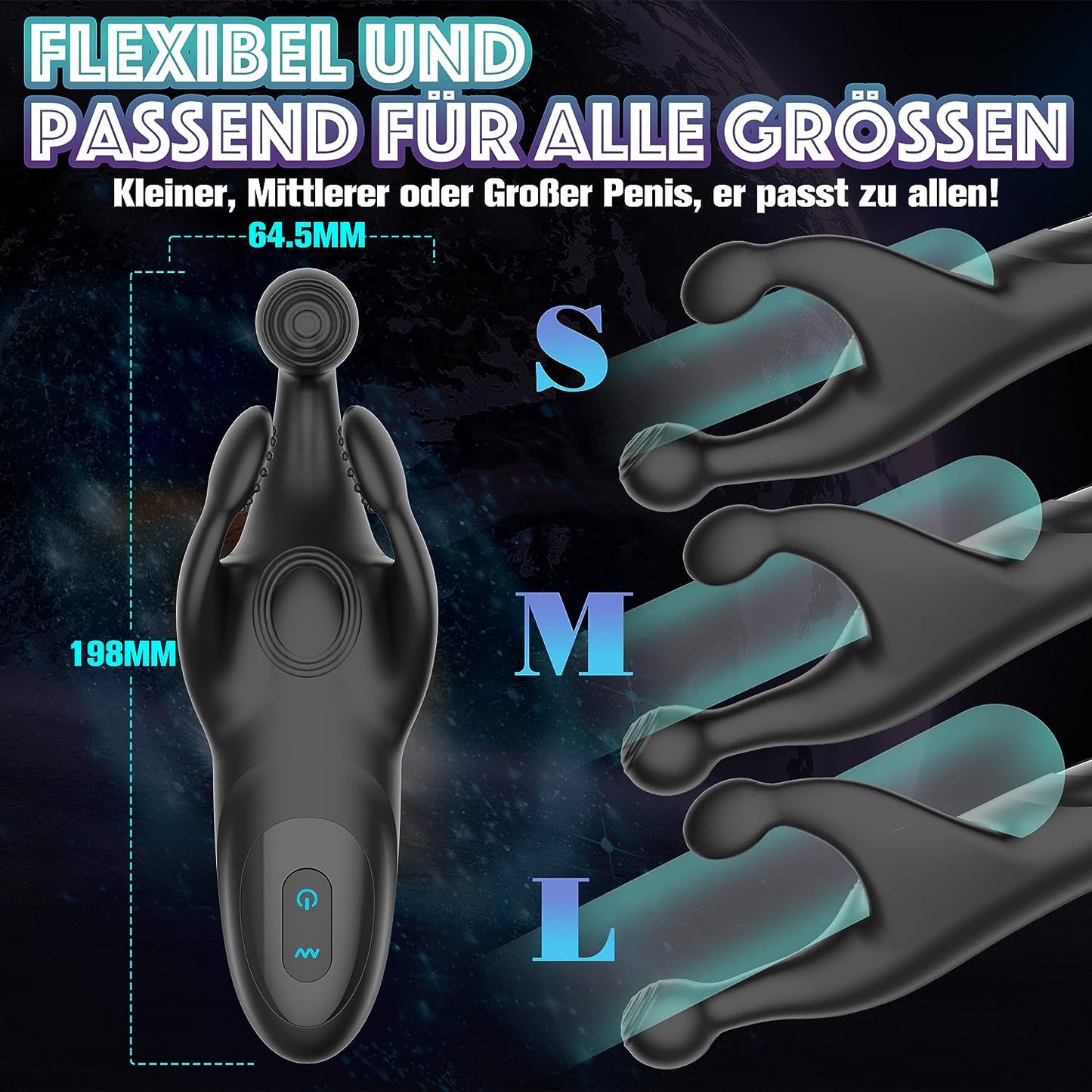 Masturbator Masturbieren Eichel Vibration Stimulator mit 10 Slaps- und Vibrationsmodi