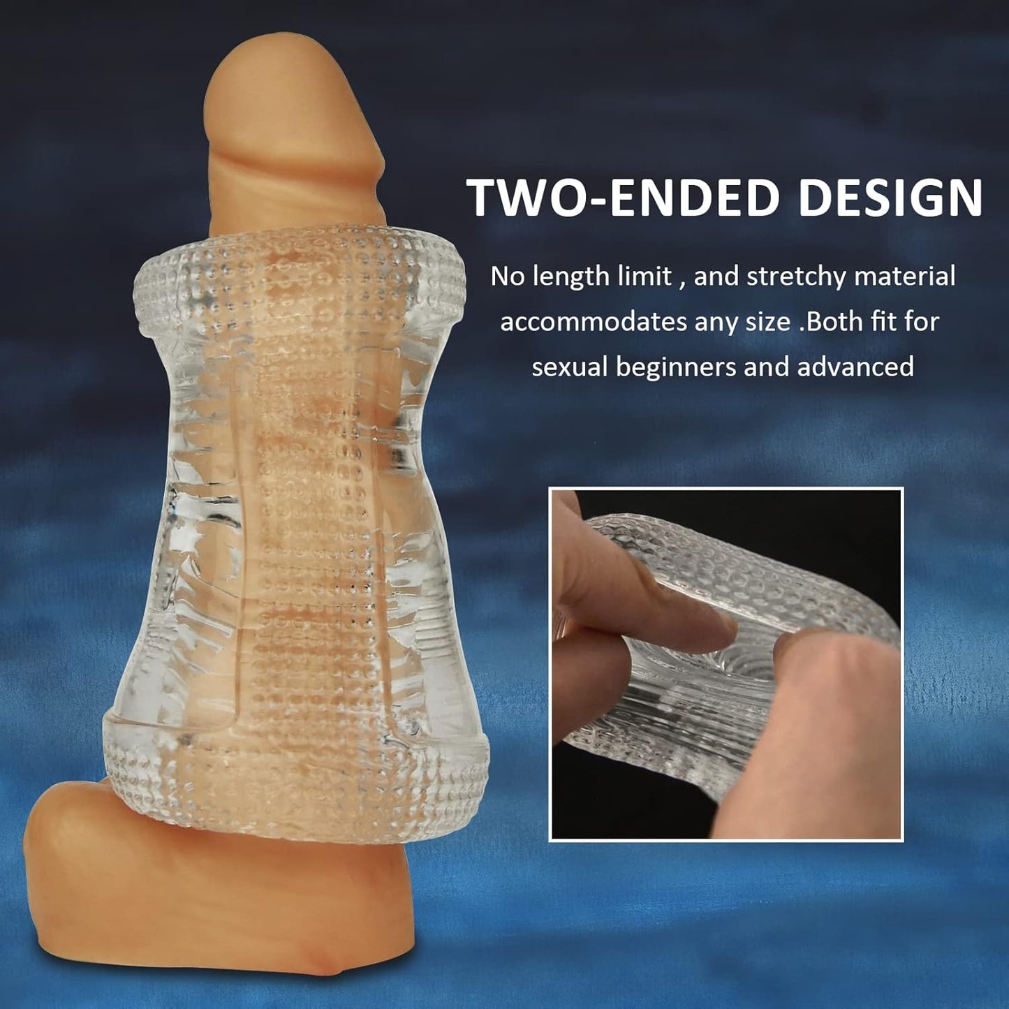 3D-realistische mini draagbare kristallen penistrainingsapparaat Masturbatie Pocket Pussy 