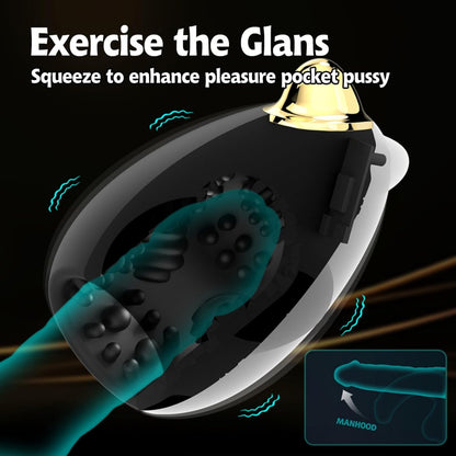 Elektrischer Eichelvibrator Penistrainer Masturbatoren mit 10 Vibrationsmodi
