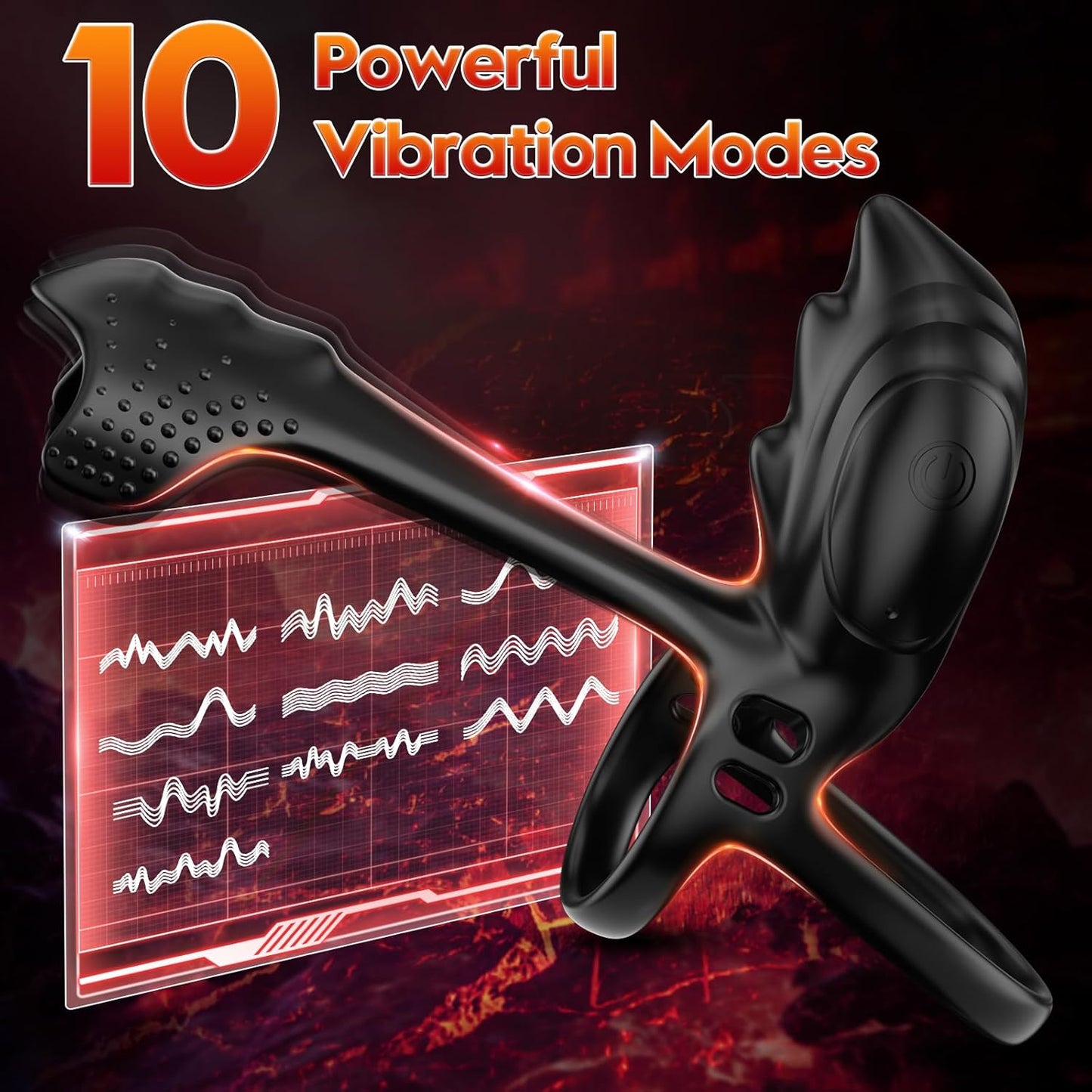 App-Steuerung Penistrainer Vibrator Cockring Stimulator mit 10 Vibrationsmodi