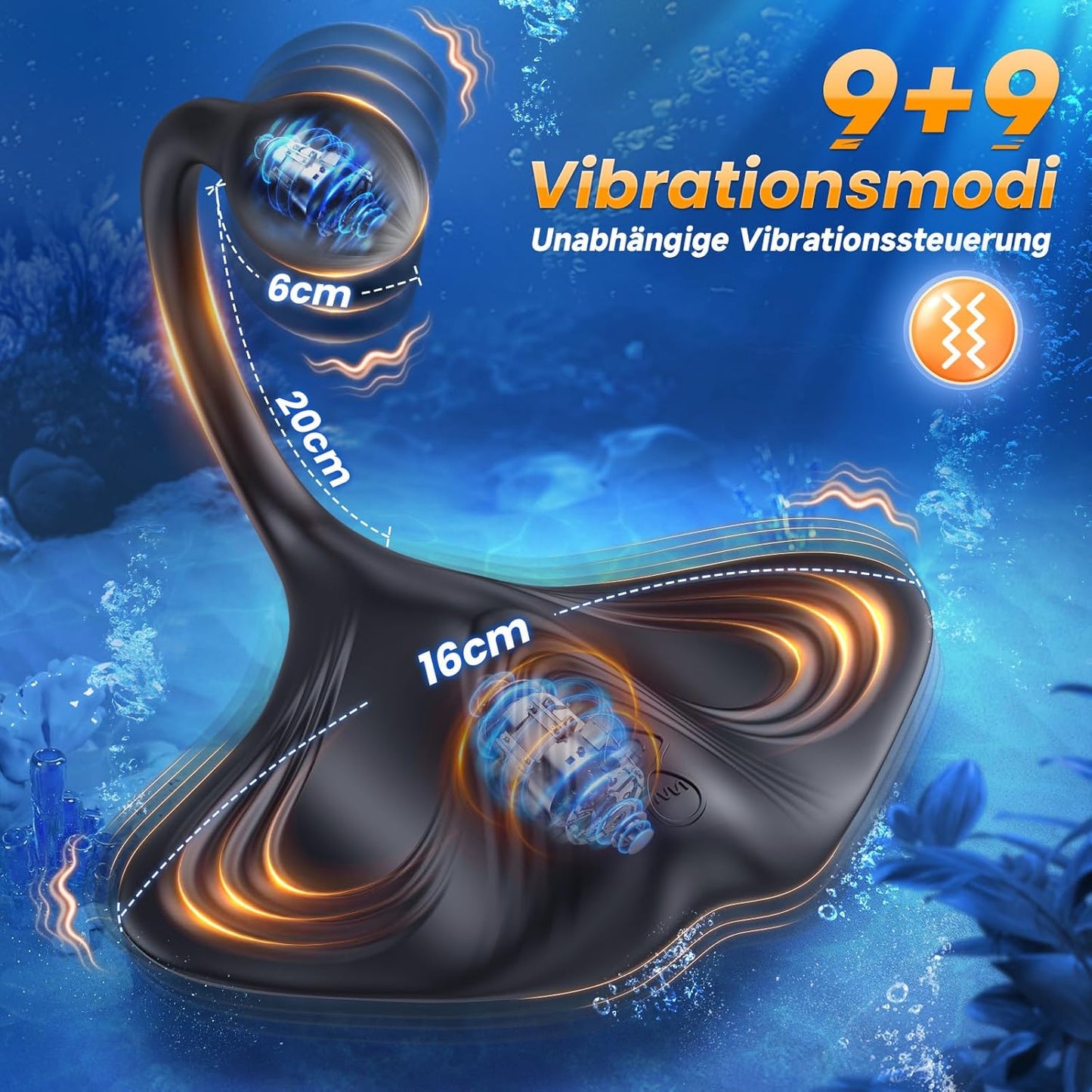 Prostata Massagegerät Analplug Penistrainer Stimulator mit 9+9 Vibrationsmodi