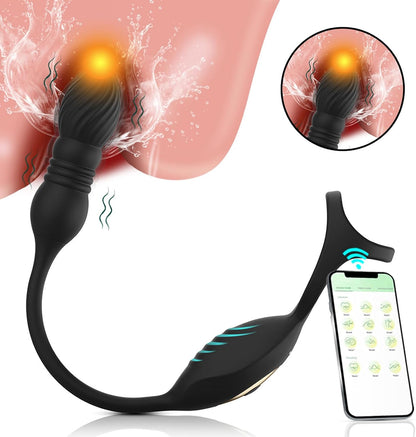 4 IN 1 Analvibrator Dildo Penisring Prostata Stimulator mit 9 Vibrationsmodi