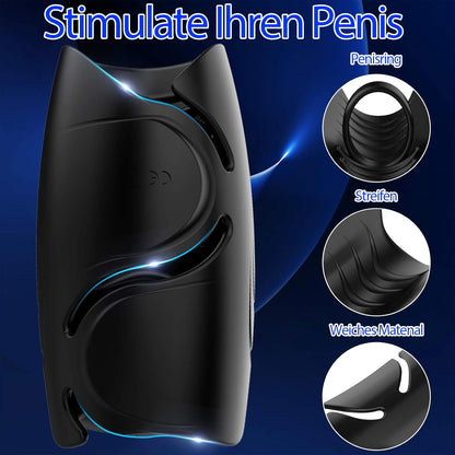 Elektrische Penis Trainer Vibrator Masturbator  mit 10 Vibrationsmodi & 40 ℃ Heizung