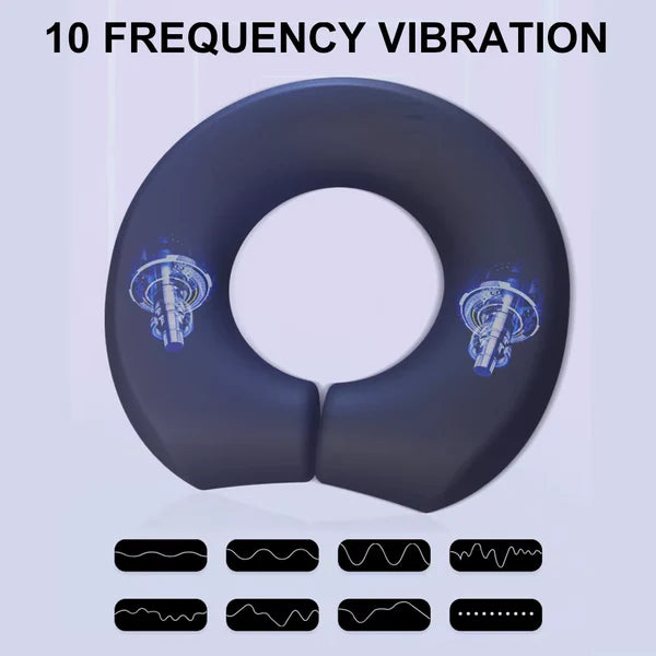 Dual Motor Penisring Vibrator Massage mit 10 Vibrationsmodi