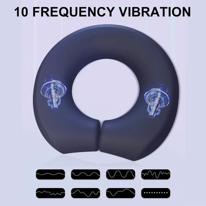 Dual Motor Penisring Vibrator Massage mit 10 Vibrationsmodi